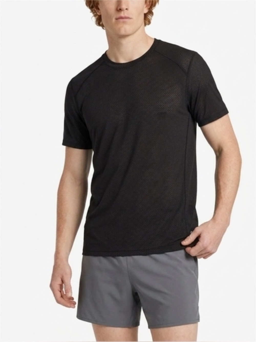 Allbirds Natural Run Tee Men's Short Sleeve Performance Shirt Black